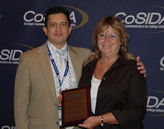 Carole Grills with CoSIDA Past President Joe Hornstein (tiny)